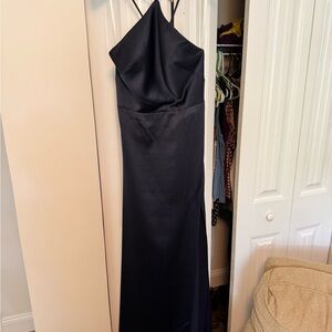 Jenny Yoo French blue luxe satin bridesmaid dress